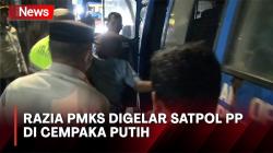 Pria PMKS Meronta saat Terjaring Razia di Cempaka Putih Melihat Anaknya Kabur