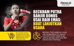 Infografis Beckham Banjir Bonus usai Bawa Indonesia Raih Emas SEA Games 2023