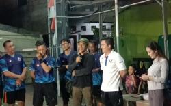 Bacaleg Partai Perindo Diska Resha Putra Silaturahmi Lewat Turnamen Bulu Tangkis, Diapresiasi Lurah<