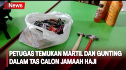 Petugas Temukan Martil dan Sejumlah Gunting dalam Bawaan Calon Jamaah Haji di Bandara Juanda