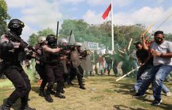 Sukseskan Pilkades 2023, Polres Klaten Gelar Simulasi Penanganan Kerusuhan