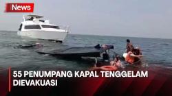 55 Penumpang Kapal Tenggelam Dievakuasi Selamat di Perairan Kepulauan Seribu