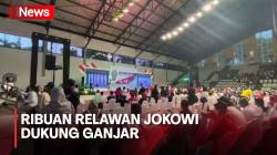 Padati Gedung Basket SUGBK, Ribuan Relawan Jokowi Dukung Ganjar Pranowo<