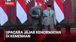 Upacara Jajar Kehormatan Sambut Delegasi Pertahanan Qatar, Prabowo Serahkan Cinderamata Senapan Pindad