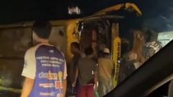 Kecelakaan di Subang Hari Ini, Bus Pariwisata asal Serang Banten Terguling