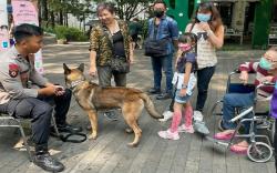 Anjing Pelacak Dikerahkan Antisipasi Gangguan Kamtibmas di Kawasan Wisata Lembang KBB<