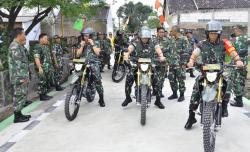 Kendarai Motor Trail, Danpusterad dan Kasdam Diponegoro Blusukan di Kampung Balong Baru