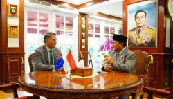 Prabowo Bertemu 4 Mata dengan Wakil Perdana Menteri Australia, Bicarakan Kerja Sama Pertahanan