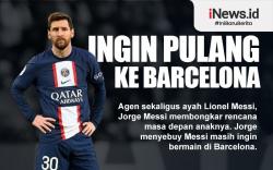 Infografis Lionel Messi Ingin Pulang ke Barcelona