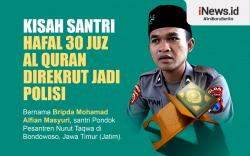 Infografis Kisah Santri Hafal Alquran 30 Juz Bisa Jadi Anggota Polri