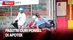  Nekat! Pasutri Bawa Anak di Tasikmalaya Curi Ponsel di Depan Apotek<