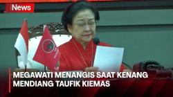 Momen Megawati Menangis Kenang Mendiang Taufik Kiemas saat Tutup Rakernas PDIP