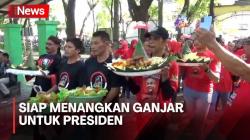 Arak Tumpeng Beragam, Massa di Ponorogo Deklarasi Menangkan Ganjar dalam Pilpres 2024