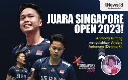 Infografis Anthony Ginting Juara Singapore Open 2023!