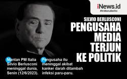 Infografis Silvio Berlusconi, Pengusaha Media Terjun ke Politik