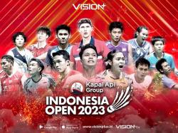 Dukung Anthony Ginting Dkk di Indonesia Open 2023, Live Vision+