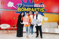 Keseruan Raffi Ahmad dan Fuji di Kampanye 7.7 Shopee Live Bombastis Sale