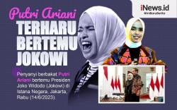 Infografis Putri Ariani Terharu Bertemu Jokowi