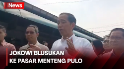 Blusukan ke Pasar Menteng Pulo, Jokowi Kaget Harga Bawang Merah Naik 