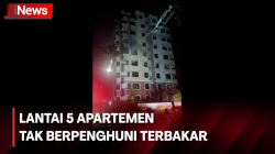Lantai 5 Apartemen Kosong di Surabaya Terbakar, Api Diduga dari Percikan Tukang Las