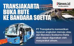 Infografis Transjakarta Bus ke Bandara Soetta Bisa Digunakan Masyarakat Umum
