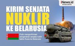 Infografis Rudal Nuklir Taktis Rusia Tiba di Belarusia