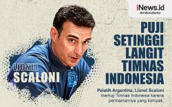 Infografis Lionel Scaloni Puji Setinggi Langit Timnas Indonesia
