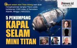 Infografis 5 Penumpang Kapal Selam Wisata Titanic yang Hilang di Samudra Atlantik