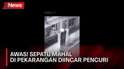 Pencuri Sepatu Mahal Terekam CCTV saat Panjat Tembok di Kota Cimahi<