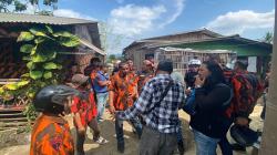 Pascapembakaran Pos PP Ciandam Sukabumi, Massa Geruduk Rumah Terduga Pelaku <