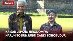 Momen Ganjar Temani Kaisar Jepang Naruhito Naik Candi Borobudur