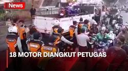 Razia Parkir Liar di Jakpus, 18 Sepeda Motor Diangkut Petugas
