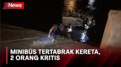 Sopir Diduga Melamun, Minibus Tertabrak Kereta Api dan Terjun ke Sungai di Padang Utara