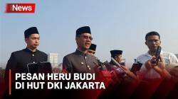 Pimpin Upacara HUT DKI Jakarta di Monas, Ini Pesan Heru Budi