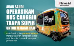 Infografis Bus Tanpa Sopir Layani Jemaah Haji