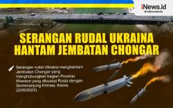 Infografis Rudal Ukraina Hantam Jembatan di Krimea