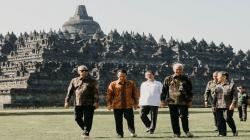 Ganjar Pranowo Dampingi Kaisar Jepang Naruhito Kunjungi Candi Borobudur