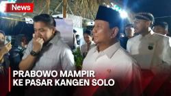Momen Prabowo Mampir ke Pasar Kangen Solo