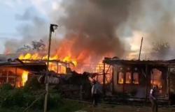 Kebakaran di Berau, Belasan Rumah Ludes Dilalap Api<