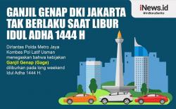 Infografis Ganjil Genap DKI Jakarta Tak Berlaku saat Libur Idul Adha 1444 H