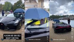 Tak Punya Atap, Viral Pengemudi Bugatti Mistral Seharga Rp79 Miliar Kehujanan, Netizen: LCGC Pun Tertawa Melihatnya