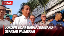 Presiden Jokowi Pantau Harga Sembako, Disambut Antusias Warga di Pasar Palmerah