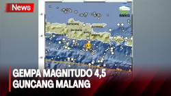Gempa Dangkal Magnitudo 4,5 Guncang Malang 