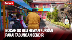 Bocah Kelas 5 SD Beli Kambing Kurban Pakai Uang Tabungan Sendiri 