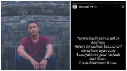 Aktor Dimas Aditya Bawa Kabar Duka, Sang Ayah Meninggal Dunia: Saya Baru Paham Betapa Besar Kasih Sayangnya