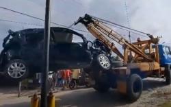 Kronologi Kecelakaan Brio Hancur Tertabrak KA Siantar Expres di Tebingtinggi