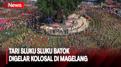 Pecahkan Rekor Dunia, Tari Sluku Sluku Batok Digelar Massal Bersama Gus Mus hingga Sujiwo Tejo di Magelang