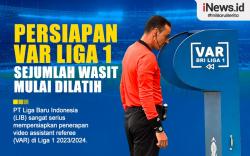 Infografis Wasit Liga 1 Siap Dilatih Teknologi VAR