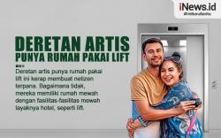 Infografis Deretan Artis Punya Rumah Pakai Lift, Super Mewah!