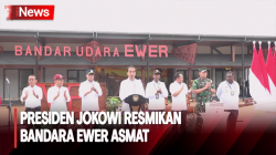 Begini Detik-Detik Pesawat Kepresiden Menembus Bandara Ewer  di Papua Selatan